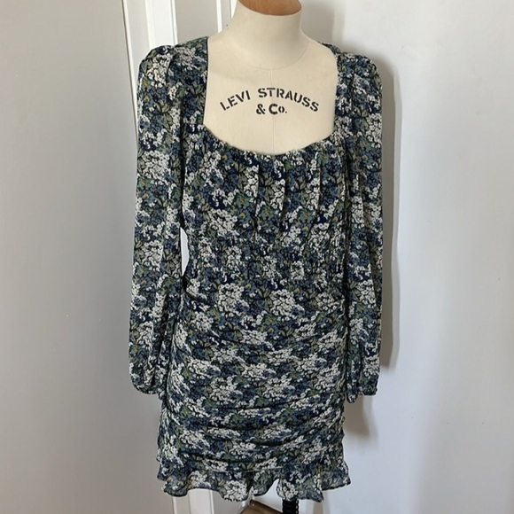 Astr Multicolor Floral Long Sleeve Dress NWOT Small - Picture 5 of 7